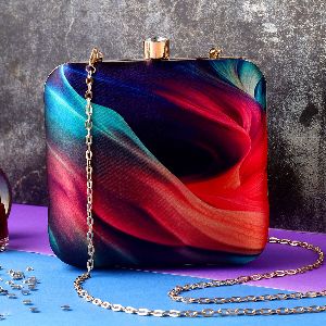 Printed Square Clutch Bag
