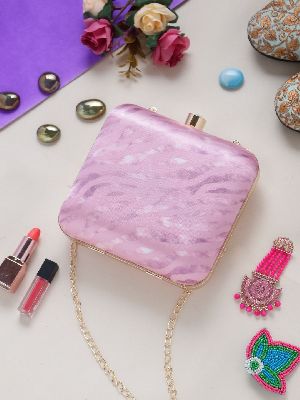Printed Square Clutch Bag