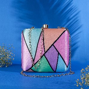 Printed Square Clutch Bag