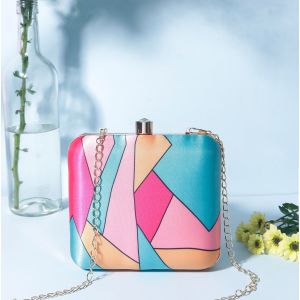 Printed Square Clutch Bag