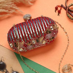 Embroidered Clutch Bag