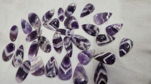 Chevron Amethyst Gemstone Cabochons