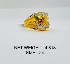 Mens Fancy Handmade Gold Ring