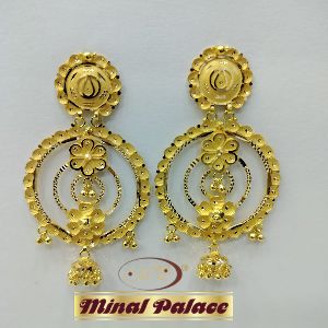 Golden  Chandbali Earrings
