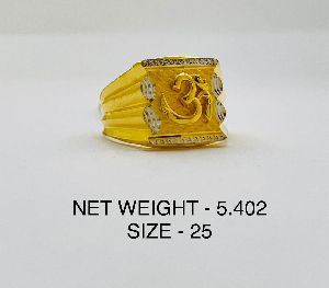 Mens Fancy Handmade Gold Ring