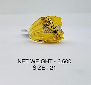 Mens Fancy Handmade Gold Ring