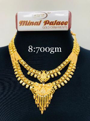 Party Wear Gold Lappa Necklace