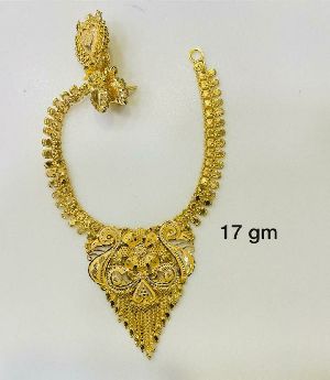 Party Wear Gold Lappa Necklace