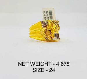 Mens Fancy Handmade Gold Ring