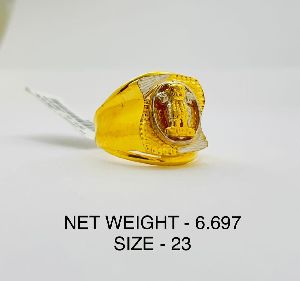 Mens Fancy Handmade Gold Ring