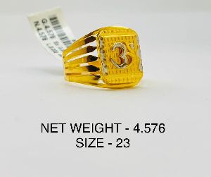 Mens Fancy Handmade Gold Ring