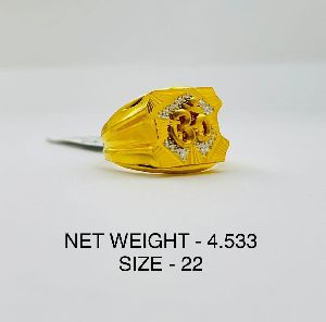 Mens Fancy Handmade Gold Ring
