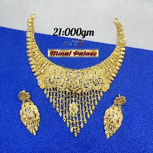 Fancy Gold Arabic Necklace