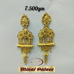 Golden  Chandbali Earrings
