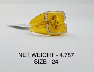 Mens Fancy Handmade Gold Ring