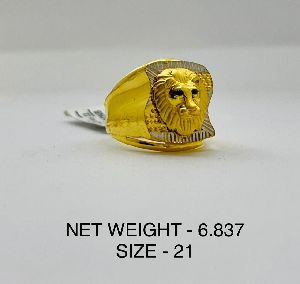 Mens Fancy Handmade Gold Ring