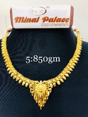 Party Wear Gold Lappa Necklace