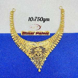 Fancy Gold Arabic Necklace