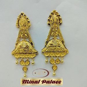 Golden  Chandbali Earrings