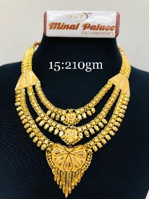 Party Wear Gold Lappa Necklace