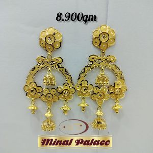 Golden  Chandbali Earrings