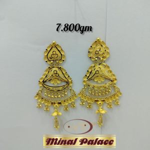 Golden  Chandbali Earrings