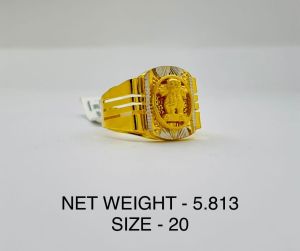 Mens Fancy Handmade Gold Ring