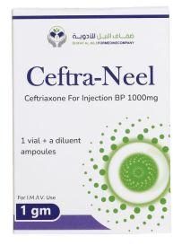 Ceftra Neel (Ceftiaxone For Injection BP 1000mg)