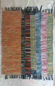 Handwoven Leather Cotton Rugs