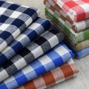 Check Cotton Shirting Fabric