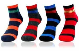 Cotton Striped Ankle Length Socks