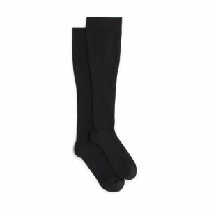 Nylon Black Full Length Socks