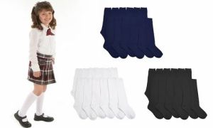 Plain Cotton School Socks