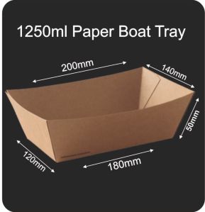 1250 ml Paper Boat Tray