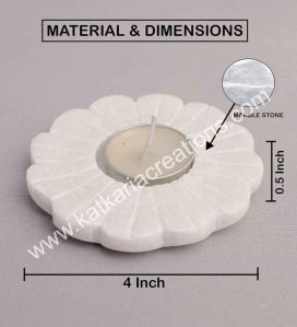 Marble floral tea light holder