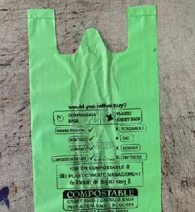 Compostable CARRY Bags GREEN COLOUR