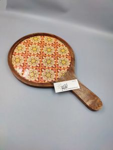 serving wooden platter