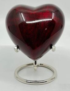 Brown Heart Shaped Cremation Urn