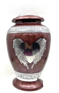 Dark Brown Round Cremation Urn