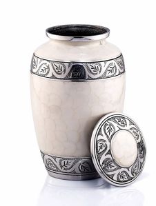 Enameled Round Cremation Urn