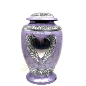 Purple Round Cremation Urn