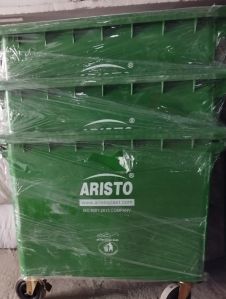 1100 Litre Green Plastic Wheeled Garbage Bin