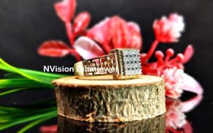 Men's Natural Diamond Light Weight Rose Gold Wedding Ring