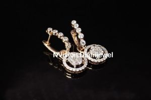 Rose Gold Natural Diamond Earring Bali