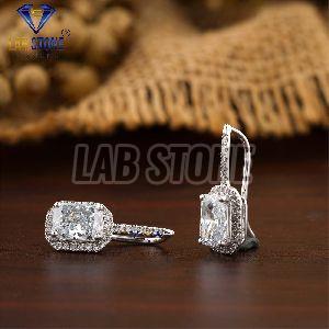 Round & Radiant Cut Diamond White Gold Drop and Dangle Earring