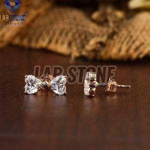 Heart Cut Diamond Rose Gold Pendant Set
