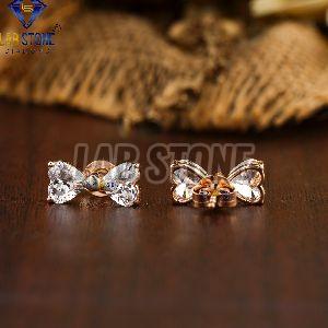 Heart Cut Diamond Rose Gold Pendant Set