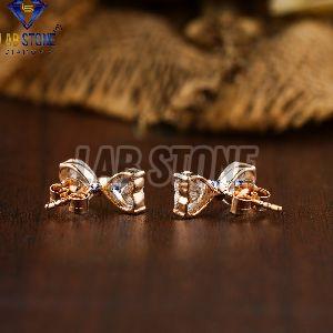 Heart Cut Diamond Rose Gold Pendant Set