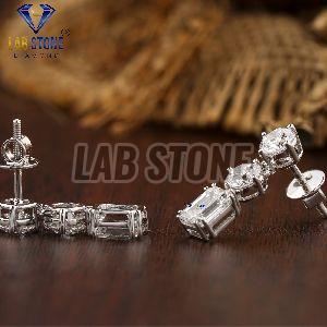 Round Cut Diamond White Gold Necklace Set