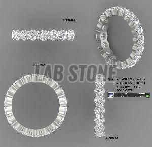 Elegant Round Cut Diamond White Gold Band Ring